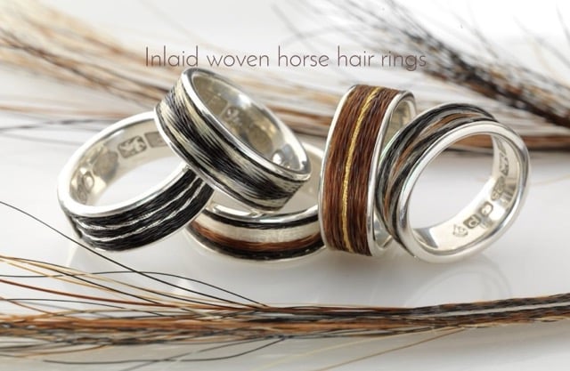 Woven horse hair rings